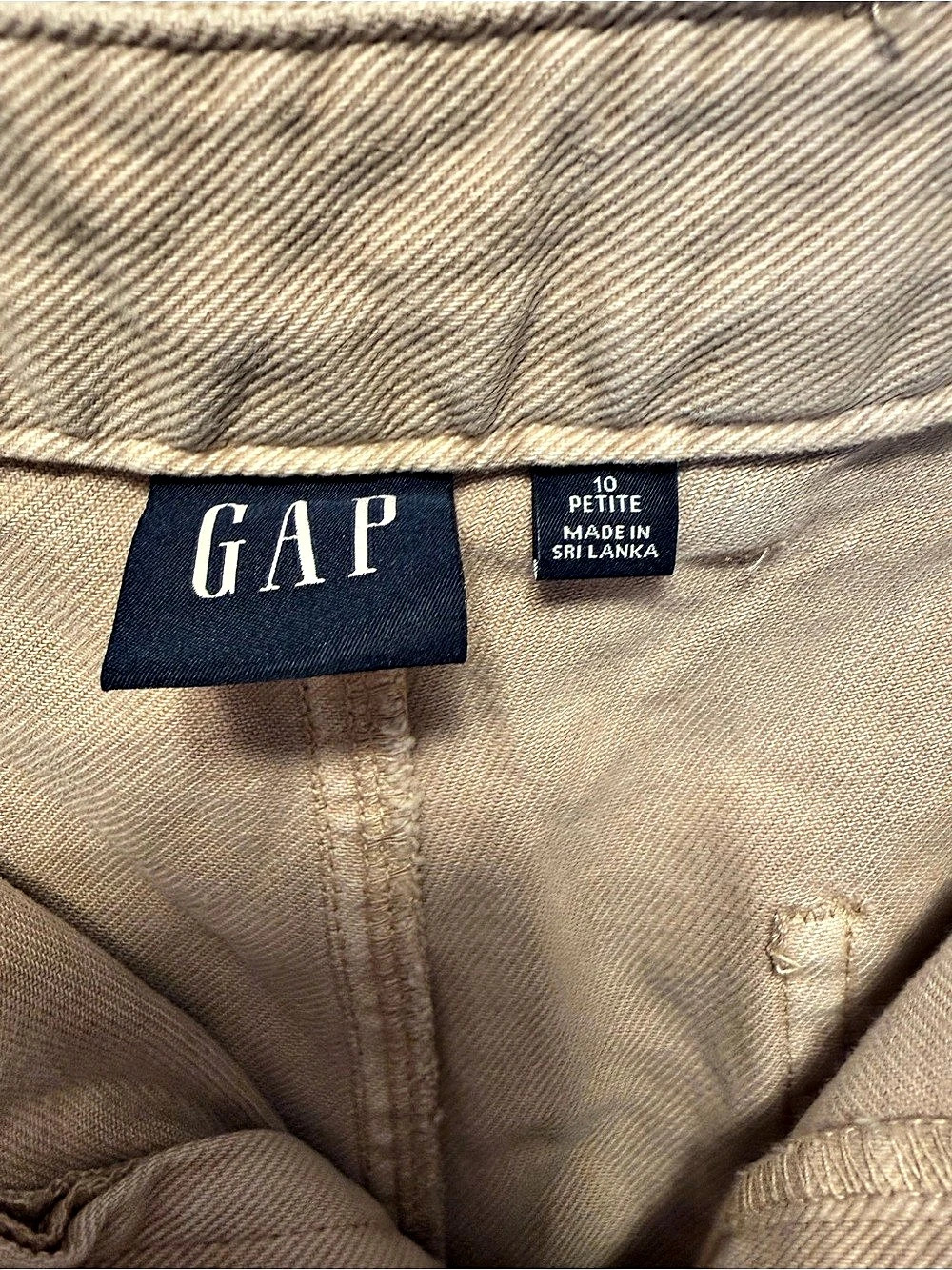 GAP Barrel Leg Cotton Pants Brown Size 10 Petite NWT - Picture 3 of 6